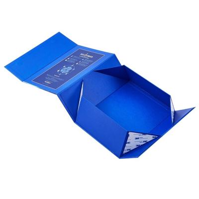 China Recyclable Custom Whiskey Wine Bottle Packaging Magnetic Folding Paper Box for sale