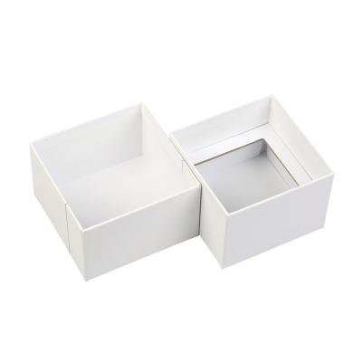 China Recyclable Wholesale Custom Luxury Candle Rigid Packaging Small White Company Gift Box for sale