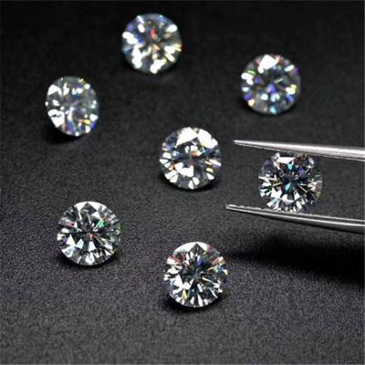 China Game or Fire 0.8 CT Colored 6 Millimeter Superstars Around Brilliant Cut D G E-F H I J VVS White Around Synthetic Loose Moissanite EX Cut for sale