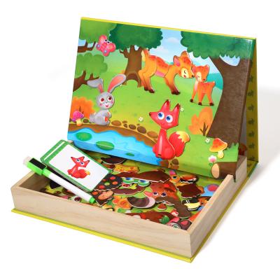 China Cartoon Educational Toy Drawing Board Jigsaw Magnetic Dress Puzzle, Factory Wholesale Jigsaw Board For Kids for sale