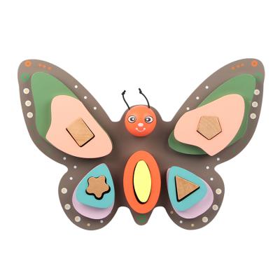 China New Style Butterfly Cognitive Animal Match Column Mini Funny Kids Educational Toy Custom Made Infant FIYLB010 for sale