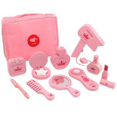 China GOOD Sale Makeup Bag Pink Jewel Box Kids Pretend Play Toys For Children Gift FIOJR002 for sale