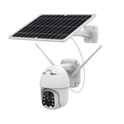 China Human Motion Tracking 1080P HD 4G Camera Solar Panel Battery Security Camera Waterproof Outdoor Wifi PTZ Dome Camera for sale