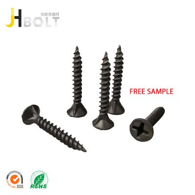 China Self Drilling Flat Concrete Screws Drywall Cross Self Tapping Screw Head Black Phosphate for sale