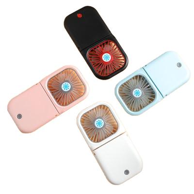 China 2021 summer portable rechargeable battery handheld usb hotel operated mini hanging neck fan with power bank for sale