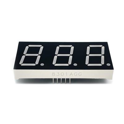 China 0.80 Inch 7 Segment Display 7 3 Digits Seven Segment Pure Green Red Indoor/Outdoor Led Display Anode For Led Digital Advertising Display for sale