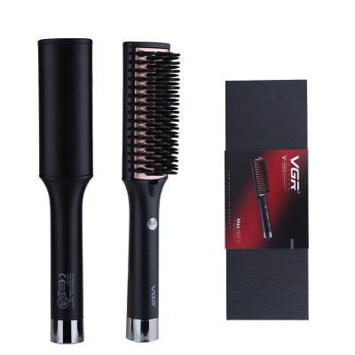 China Profissional Nondisposable Hot Combs Anti-scalding Hair Straightener Brush Ceramic Hair Curler Heated Electric Smart Brush for sale