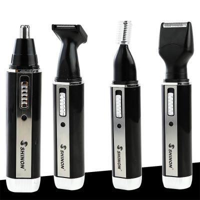 China Hotel 4 in 1 Cordless Hair Nose Trimmer All in One Electric Nose and Ear Hair Trimmer Cutter Face USB Nose Hair Remover Machine for sale