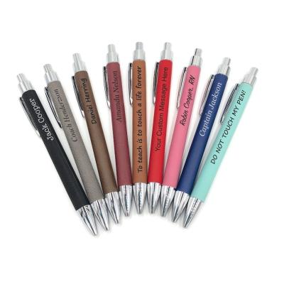 China Financial Institutions Laserable Ink Leatherette Pens, Laser Engraveble Pens Corporate Gifts With Logo, Corporate Gifts For Clients for sale