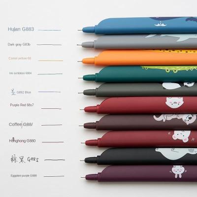 China Newcomer color animal gel pen student stationery diary ruler posture cue normal creative retro pen cartoon for sale