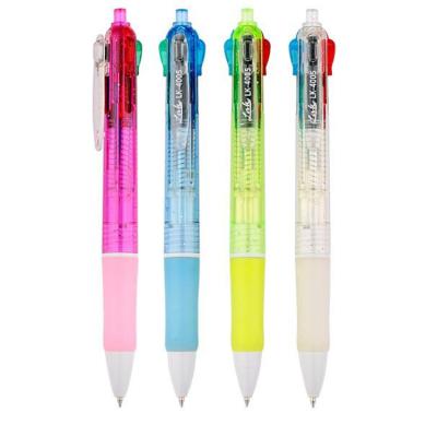 China Promotional Multi Color Custom Logo Pen Plastic Tip 4 In 1 Pen for sale