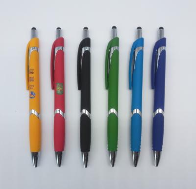 China Pen Stylus Touch Screen Promotional Logo Printed Ballpoint Pen With Blue Black Ink for sale