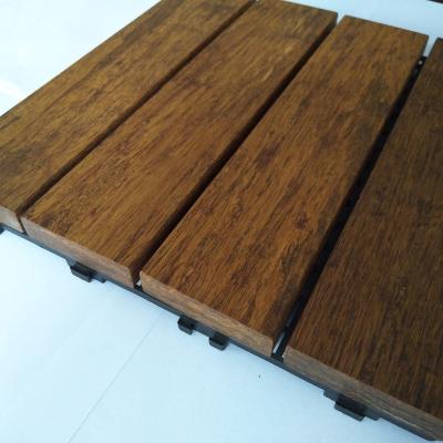 China High Strand Woven Bamboo Flooring Moso Outdoor Carbonized Parquet Anti - Corrosion for sale