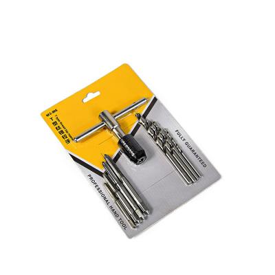 China Tapping Hand Factory Outlet 9 Pcs Handle Ratchet Tap Wrench And Die Set for sale