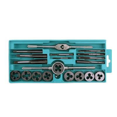 China Thread Tapping China Manufacture Professional 20 Pcs Metric HSS Tap And Die Set Titanium Handle Tool for sale