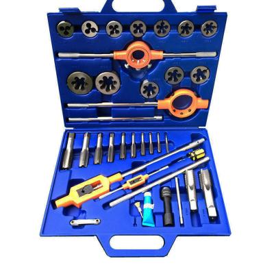 China Thread Tapping 33 Pcs / Inch Metric High Quality High Speed ​​Steel Taps And Die Set For Handle Tool for sale