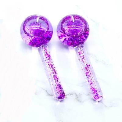 China Wholesale Beauty Care Facial Massage Ball Ice Glitter Fashion Private Label Globe Cooling Sticks for sale