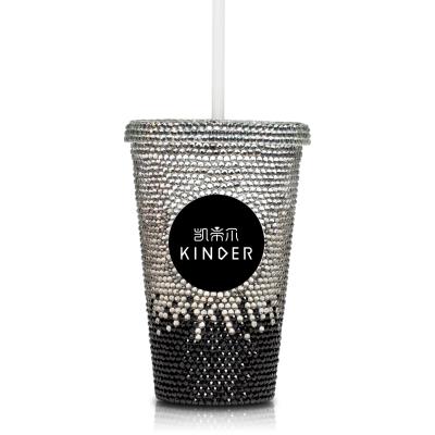 China Viable Luxury Private Label Professional Wholesale Bling Tumbler Diamond Water Bling Mug for sale