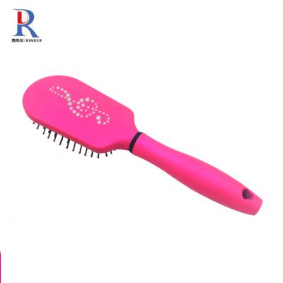 China 2019 New Design Safety Professional Paddle Brush Bling Diamond Hair Brush for sale