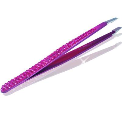 China Crystal Faux Stone Eyebrow Tweezers For Ladies for sale