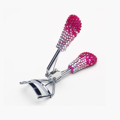 China Popular private label wholesale price eyelash curler sparkle bling crystal eyelash curlers for sale