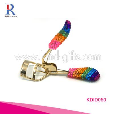 China Free Sample Stainless Steel Pearl Eyelash Holder Crystal Eyelash Curler Rhinestone for sale