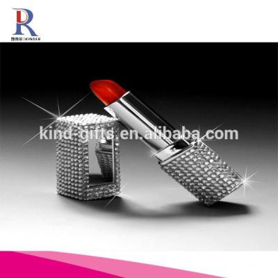 China Custom lipstick tube wholesale lipstick tube rhinestone lips lipstick tube for sale