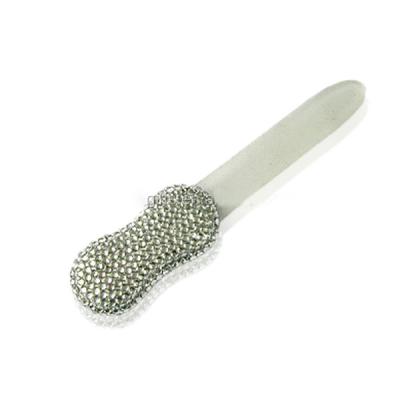 China Bling Beauty Product Trendy Bling Custom Printed Nail File With Rhinestone for sale