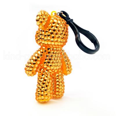 China Luxury Gift Glitter Rhinestone Jeweled Keychains Teddy Bear Keychain Innovative for sale