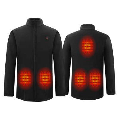 China Breathable Unisex Fleece Jackets USB Rechargeable Electric Heated Battery Heated Hoodies Sweatshirts Winter Warm Heating Coat for sale