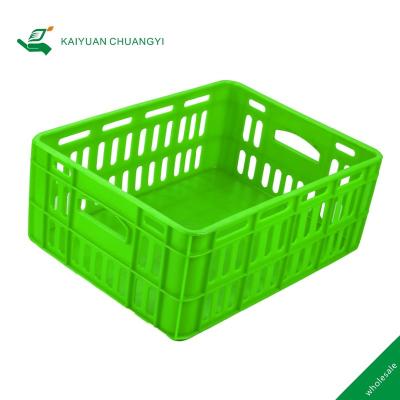 China Stored Green Cheap Durable Vegetables Fruit Plastic Basket for sale