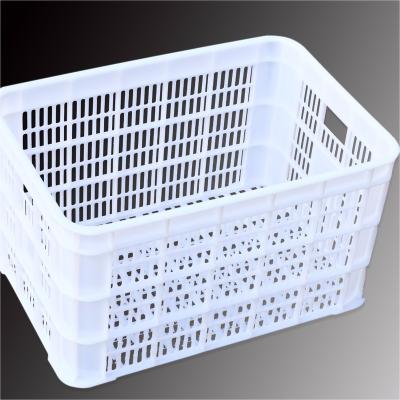 China Heavy Duty Reusable Mesh Stocked Plastic Fruit And Vegetable Basket for sale