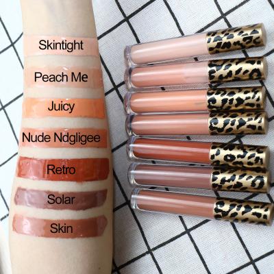 China Women Waterproof Wholesale Private Label Shapes Custom Logo Vegan 30 Colors Lip Gloss Cosmetics Waterproof Matte Lipstick Lip Gloss for sale