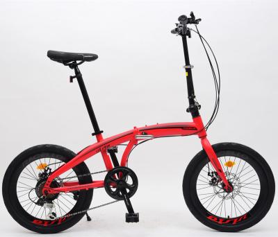 China Outdoor Red Steel Foldable Bicycle 20inch Street Alloy Steel Popular Folding Bicycle Bike 20inch For Sale for sale