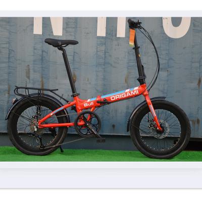 China Popular 20inch Alloy Street Cycle 20inch Alloy Steel Folding Bike Foldable Bike Outdoor Red Model Bicycle Folding Bike for sale