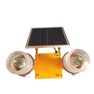 China Dual Alloy DLT10D Solar Powered Aviation Aluminum Obstruction Light / Twin Solar Aircraft Warning Light for sale