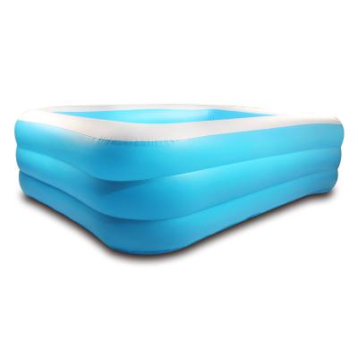 China 6P PVC 262cm 3 Layers Upgrade Large Outdoor High Quality PVC Inflatable Swimming Pools For Adults And Children for sale