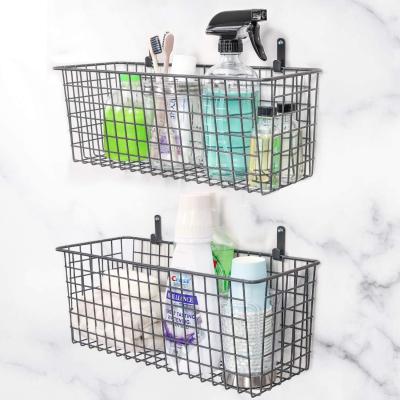 China Minimalist Ready To Ship Hot Selling Wire Locker Shelf Kitchen Mesh Storage Baskets Wire Laundry Basket for sale