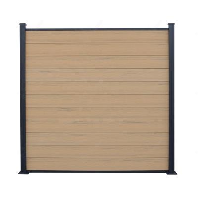 China Easily Assembled Exterior Privacy Designs Wpc Panel Composite House Fence Modern Material Exterior Fence Panels for sale