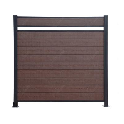 China Easily Assembled Outdoor Composite Fence Outdoor Fence Different Designs Wood Grain WPC Co-extrusion WPC Garden Panels for sale