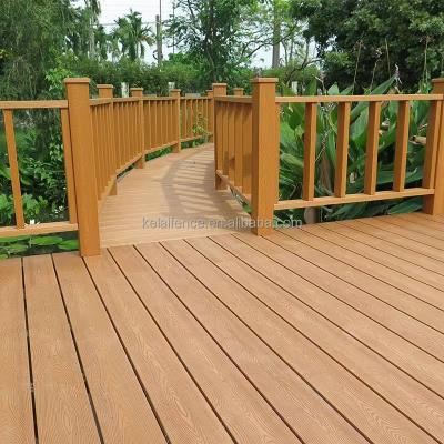 China Easily Assembled Plastic Composite Railings Profiles WPC Railing Profiles Garden Porch Stair Deck Railing Wood Plastic Baluster Outdoor Plastic Railing for sale