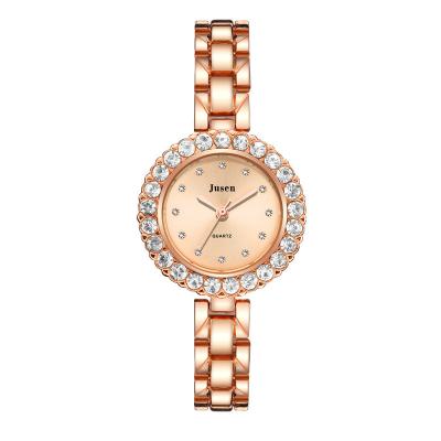 China New Women Water Resistant Crystal Watches Luxury Diamond Rose Gold Steel Belt Watch Fashion Rhinestone Strap Quartz Wrist Watch Elegant Clock for sale