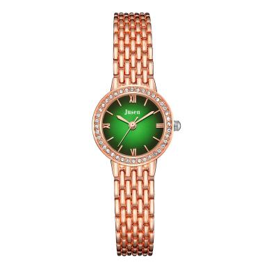 China Trendy Water Resistant Women Watch Rhinestone Luxury Fashion Stainless Steel Gradient Dial Quartz Wristwatch Small Lady Women Watch Clock for sale