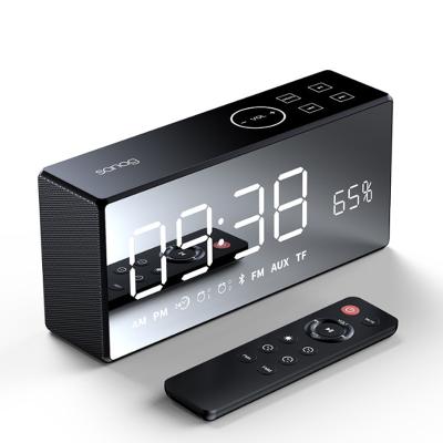 China Newest Fashion EZCast Touch Radio Alarm Clock Mini Speaker Portable USB Stereo Smart Speaker for sale