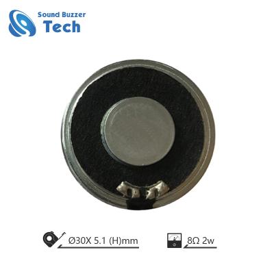 China Mini Professional 30mm Mylar Speaker 8ohm 2w Speaker Audio Driver for sale