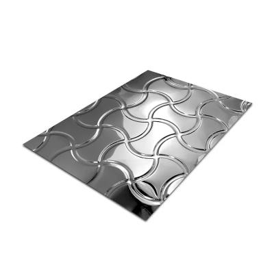 China Suitable for wall decoration 3D embossed metal sheet building materials fingerprint anti stainless steel decoration plate Plancha de acero inoxidable for sale