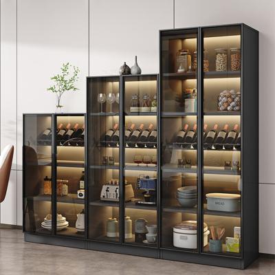 China Modern Customize Wine Display Cabinet Brushed Black Titanium Stainless Steel For Restaurant Living Room Home Partition Decorative for sale