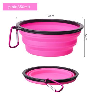 China Collapsible Outdoor Collapsible Travel Bowl Stocked Silicone Dog Dog Wheels Feeders for sale