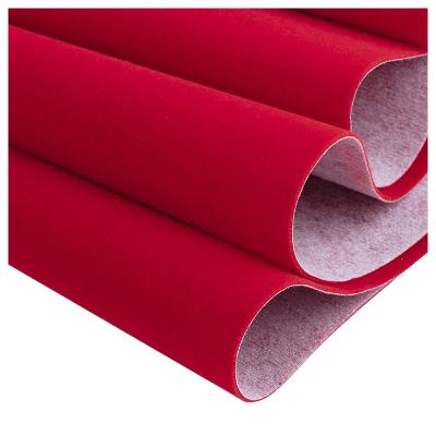 China New Design Anti-static Red Cloth Material Bag Lining Flock Cloth for sale