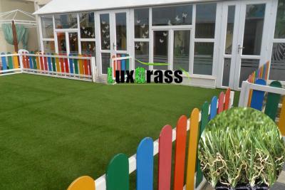 China Smooth Synthetic Grass For Kindergarten Natural Appearance Child Play Ground Artificial Garss for sale